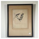 WILLIAM AUERBACH-LEVY (1889-1964) | Framed and signed engraving - 8.5 x 10.5in sight. 