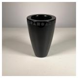 SASAKI BLACK GLASS VASE | With label: Sasaki. Designed by Ward Bennet24% lead crystal Japan - dia. 3