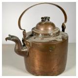 COPPER TEAPOT E L LINDQVIST | Nicely made Copper Teapot Marked: E.L. Lindqvist, Wansa, Sjovik. 