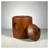 GEORG JENSEN MID CENTURY ICE BUCKET | Mid Century Modern Teak Ice Bucket. Designed by Henning Koppel