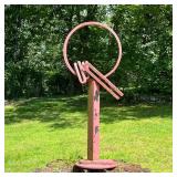 DR. JOHN STRITCH (1925-2014) SCULPTURE | untitled. painted steel sculpture on a steel base. signed w