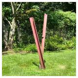 DR. JOHN STRITCH (1925-2014) SCULPTURE | Fences steel L brackets welded with red paint. - l. 19 x w.