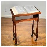 BOOK LECTERN | With medial open shelf. - l. 24 x w. 13 x h. 32 in
