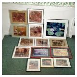 (14PC) LARGE LOT 70S NATURE PHOTOGRAPHY | Includes: Elephants, lions, hippos, oxen, giraffes, ducks,