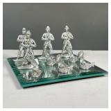 FISHERMAN & FISH PEWTER TIC-TAC-TOE | Having for Peter figures of fisherman with real and five Peter