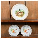 (3PC) PORCELAIN DECORATED PLATES | Including the Edward Marshall Boehm, water, bird plate, collectio