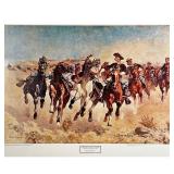 FREDERIC REMINGTON (1861-1909) PRINT | Dismounted: The Fourth Troopers Moving the Led Horses 1890 Pr