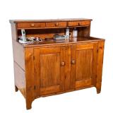 DRY SINK CABINET | Includes 3 drawers over an open shelf over double cabinet doors. - l. 45.75 x w. 
