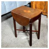 FAN INLAID SIDE TABLE | l. 17 x w. 12.5 x h. 22 in