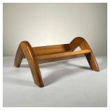 Wood Book Holder | Mid-century style book trough / tabletop bookcase. - l. 13.75 x w. 12.25 x h. 6.2