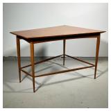 Mid-century Triangular Table | Mid-century modern low table / side table on tapering legs. - l. 32.5
