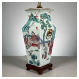 Antique Chinese Vase | Famille rose vase decorated with figures engaged in various activities amongs