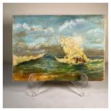 Seascape On Board | Oil on board, signed "DESHON" and dated 39 lower right. - w. 14 x h. 10 in