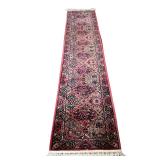 12ft Kirman Runner | Karastan Kirman long rug made in USA. - l. 12 x w. 2.17 ft