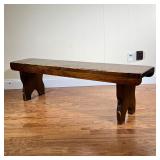 Dark Wood Bench | l. 60 x w. 12 x h. 17.25 in