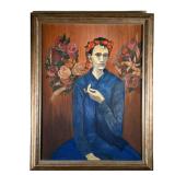 GARCON A LA PIPE | Oil on canvas, no apparent signature. Copy of Pablo Picasso