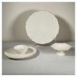(3pc) Lenox Table Items | Including a round platter, a vegetable dish with bowl, and a pedestal comp