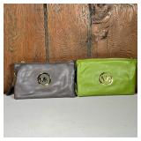 (2pc) Michael Kors Handbags | Crossbody bags, including one in green leather and one in brown leathe