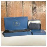  (2pc) Brooks Brothers Couture | Including a black evening bag, and a black scarf, both in original 