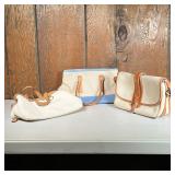 (3pc) Coach, Dooney & bourke, & Other | Including a beige pebbled leather, Dooney and Bourke purse, 