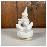 Clown Porcelain Figure | Music box but missing key. - h. 8.25 x dia. 4.5 in 
