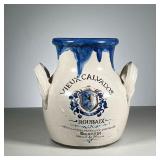 French Style Pottery Vase | w. 11 x h. 11.5 in 