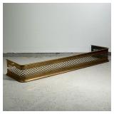 Large Brass Fireplace Fender | l. 54.25 x w. 13.75 in 
