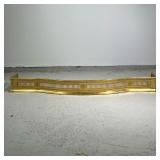 Serpentine Brass Fireplace Fender | l. 53.5 x w. 15 in (approx) 