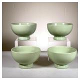 (4pc) Pottery Barn Bowls | Large light green bowls, made in Thailand. - h. 4 x dia. 6.25 in 