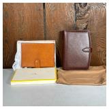  (2pc) Coach Planner & Other | Including a brown leather Coach planner binder, and a cognac pebbled 