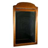 Wood Wall Mirror | Mid-century wood framed wall mirror. - w. 18 x h. 30.25 in 