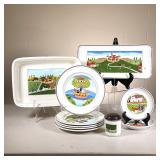  (10pc) Villeroy & Boch Dinnerware | Including five 8-inch plates, two small plates, serving platter