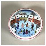 Villeroy & Boch Candy Box | Round lidded box, the lid decorated with a winter scene. - dia. 5 in 