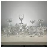 Misc Antique Stemware | Cut glass and leaded crystal stemware, including "Atlantis" Portugal glasses