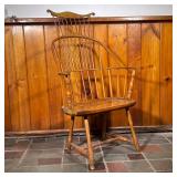 COMB-BACK WINDSOR CHAIR | 19th C Comb-Back Windsor Chair in natural finish, underside shows the old 