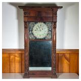 ASA MUNGER COLUMN & CORNICE CLOCK | “A. Munger Patent Brass Eight Day Clocks And Time Pieces Auburn”