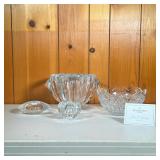 (3PC) OREFFORS & WATERFORD BOWLS | Lot Includes: (1) Large Bowl also etched “4929-14”. (1) Votive Ca