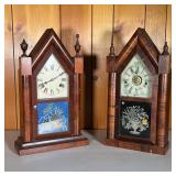 (2PC) STEEPLE CLOCKS | Two 19th C Steeple Clocks including: (1) “Chauncy Jerome Austin Ill.” Include