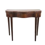 WOOD CONSOLE TABLE WITH FLIP TOP | Small wood console table with flip top leaf. - l. 35 x w. 17.25 x