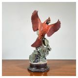 BOEHM LIMITED EDITION CARDINAL FIGURINE | Showing brilliant red cardinal taking flight, from the Boe