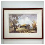 MARY ROBBINS (1919-2008) AMERICAN SCHOOL (20TH CENTURY) | Farmhouse. Watercolor on paper 18in x 12in