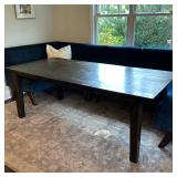 DARK OAK DINING TABLE | Solid oak dining table. - l. 82.25 x w. 38.25 x h. 29.5 ft 