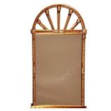 ORNATE WOOD CARVED MIRROR | late 19th/ early 20th century, wooden framed mirror with spiraled column