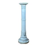 MARBLE PEDESTAL | Tall turned marble pedestal. - h. 40 x dia. 12 in (diameter of base) 
