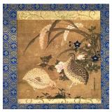 TOSA MITSOUKI (1617-1691) REPRODUCTION | “Quails and Flowers”. Reproduction print from Museum of Asi