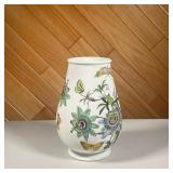 THE BOTANIC GARDEN CIRCA 1818 VASE | White ceramic vase decorated with colorful butterfly’s amongst 