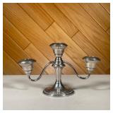 W.M. ROGERS STERLING CANDELABRA | l. 9 x w. 3.5 x h. 5.5 in 