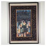 PERSIAN ILLUSTRATION | Early modern Persian miniature illustration painted with bright pigments on c