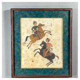THEODORE SABANEEFF PAINTING | Persian style illustration, gouache on paper, with a decorative mat; s