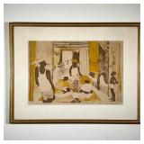 LEONORE CASADEMONT (AMERICAN, 1917-1986) ETCHING | Titled "Fisherman of Bahia." Sepia-toned, print. 